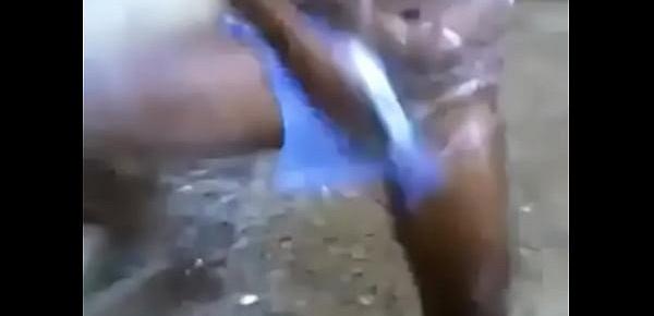  Nigeria School of Health Students Take Bath Outside